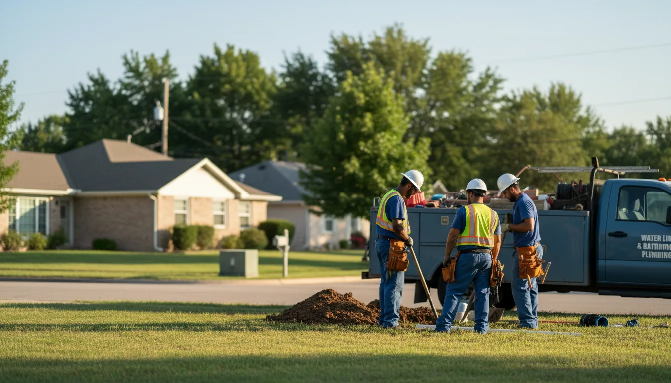 Residential water line and bathroom plumbing service in Andrews, IN